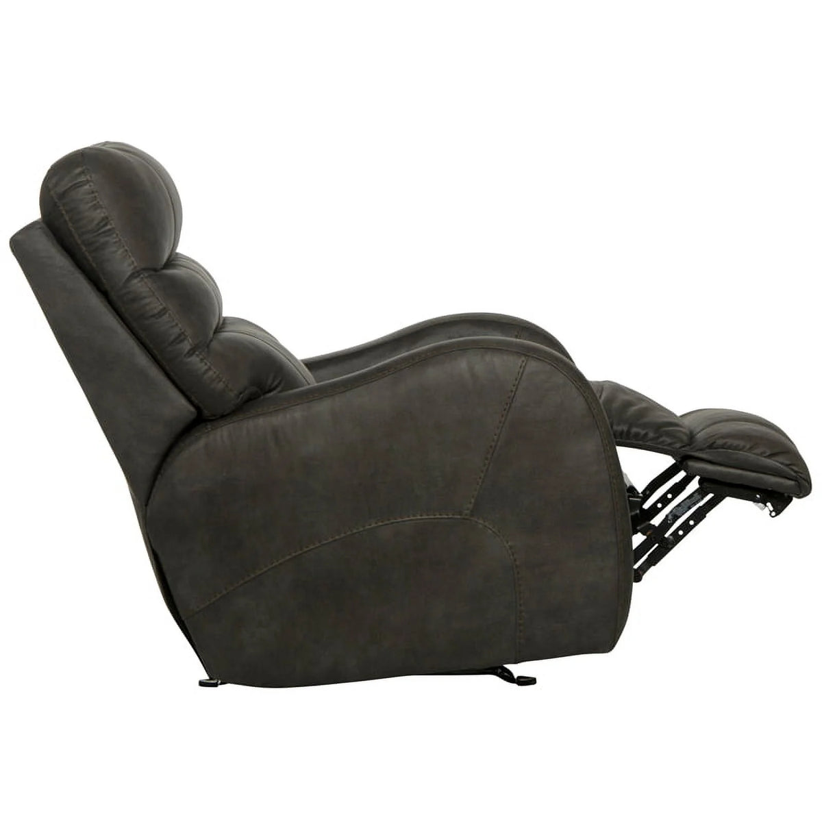 Gray Fabric Power Rocker Recliner with USB Charging Port B575