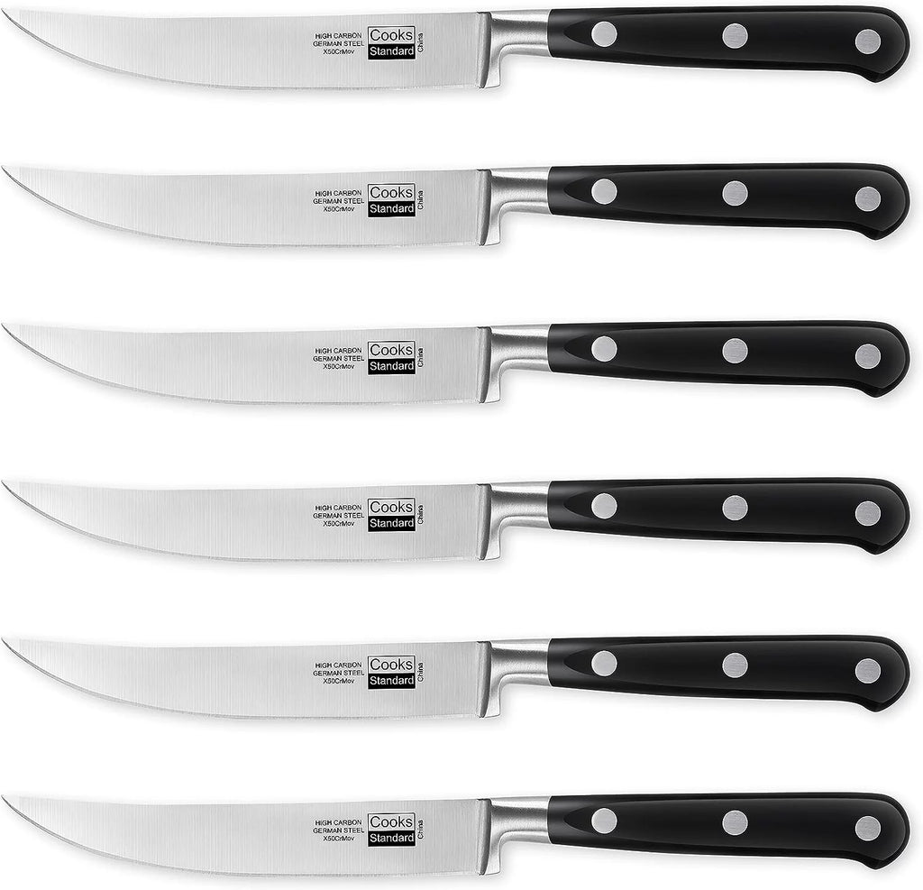 6-Piece High Carbon Stainless Steel Steak Knives Set P916042