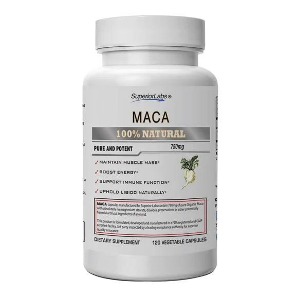 Peruvian Maca 750mg 120 Vegetable Capsules X817