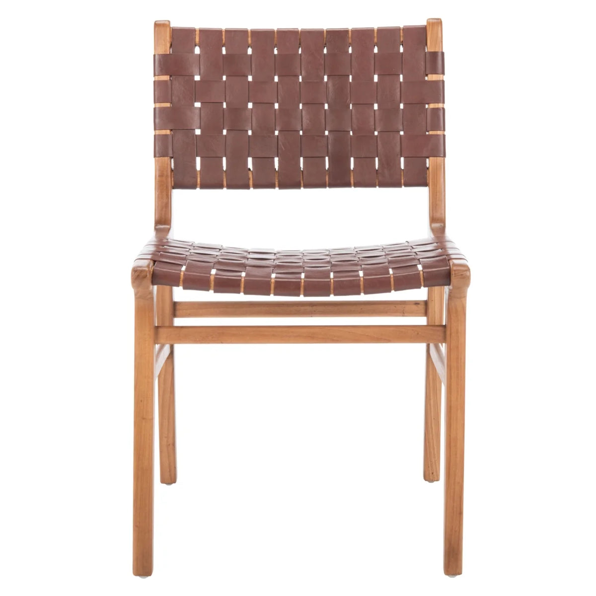 Woven Leather Dining Chair Set of 2 J238