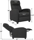 Small Fabric Adjustable Single Recliner Sofa B3840