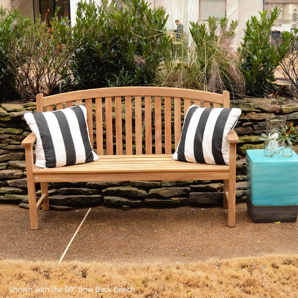 Grade A Teak 71in Bow-Back Bench E5286