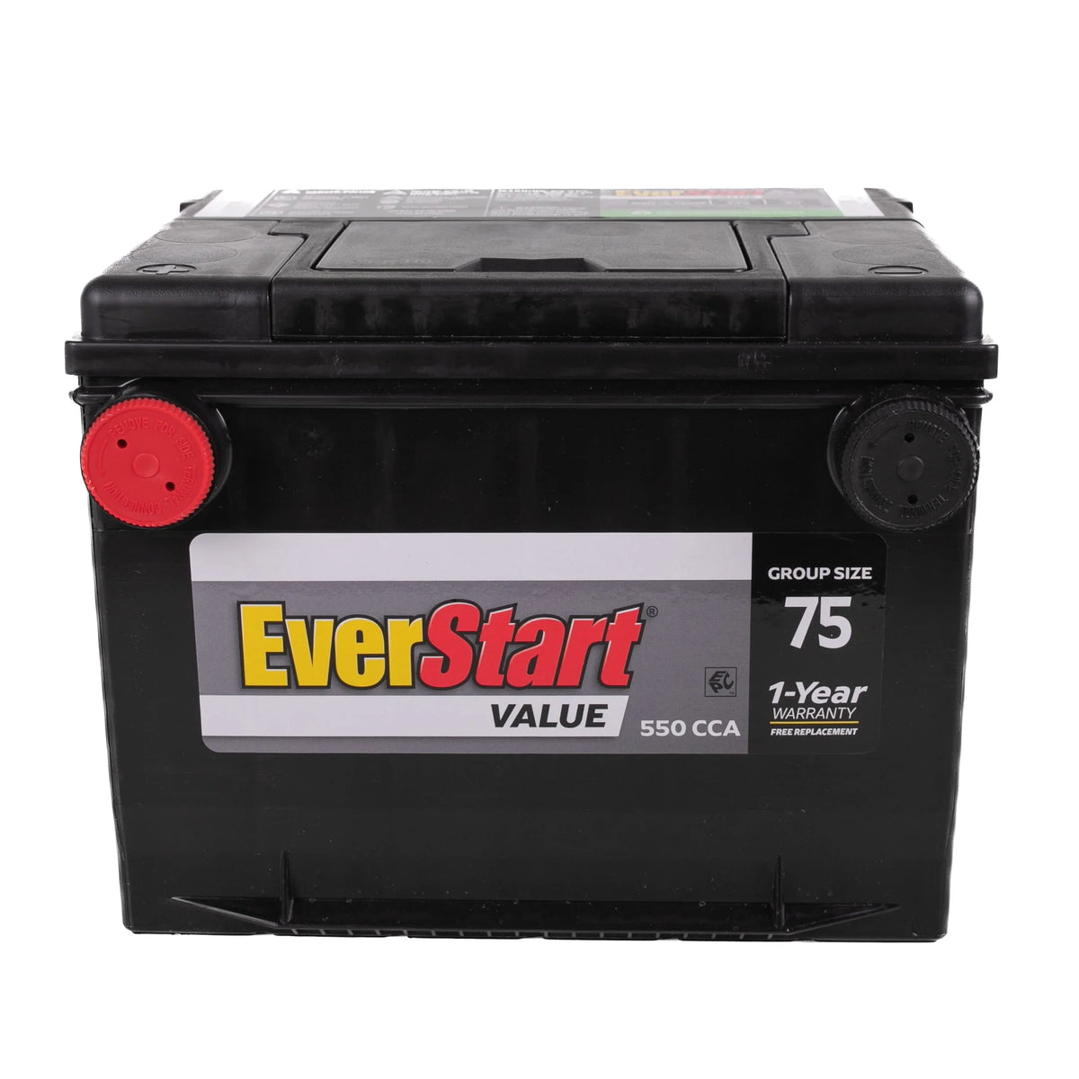 Lead Acid Automotive Battery Group Size 75 12 Volt 550 CCA I5091