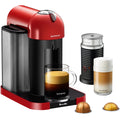 Chrome Coffee & Espresso Single-Serve Machine and Black Milk Frother C913