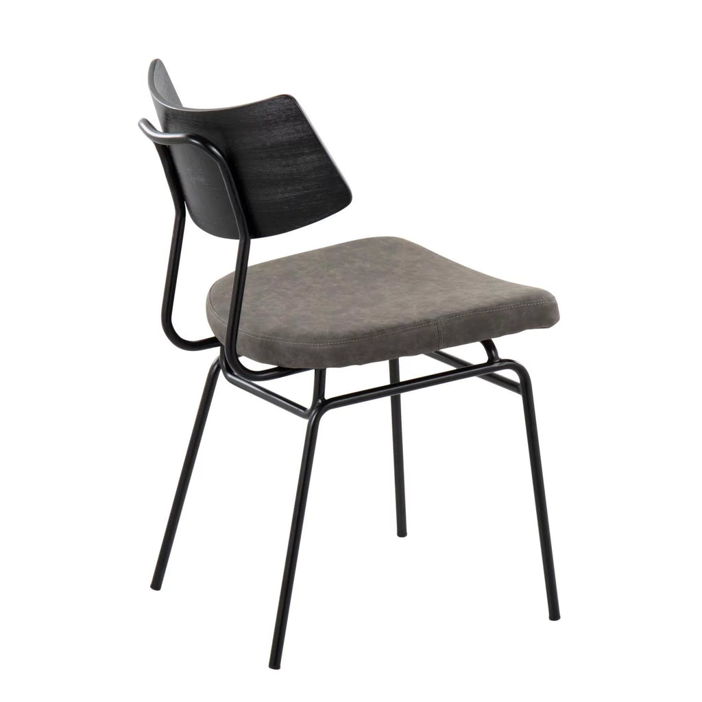 Set Of 2 Chair With Black Metal Finish F942505
