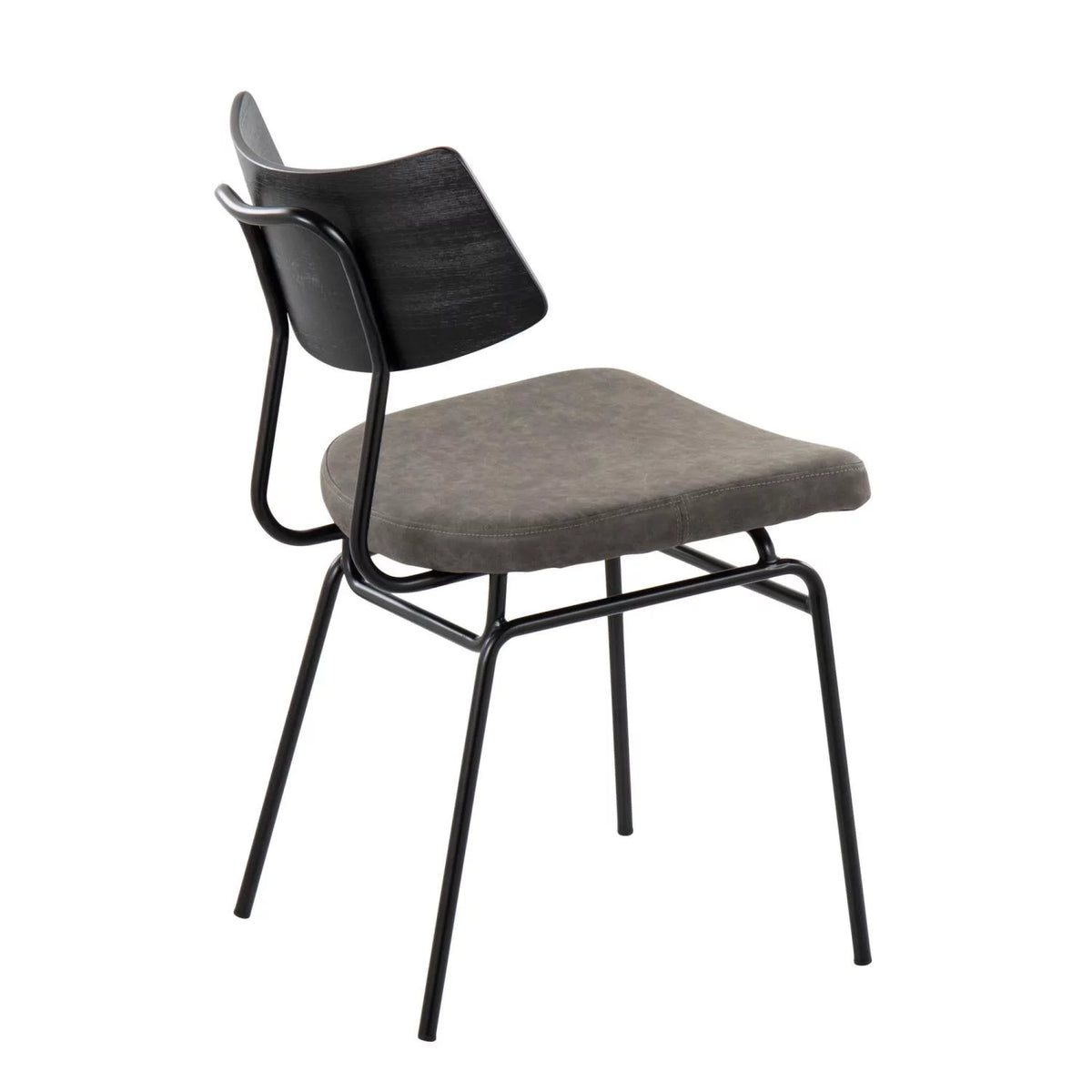 Set Of 2 Chair With Black Metal Finish F942505