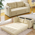 Beige Full Size Futon Sofa Bed H2982