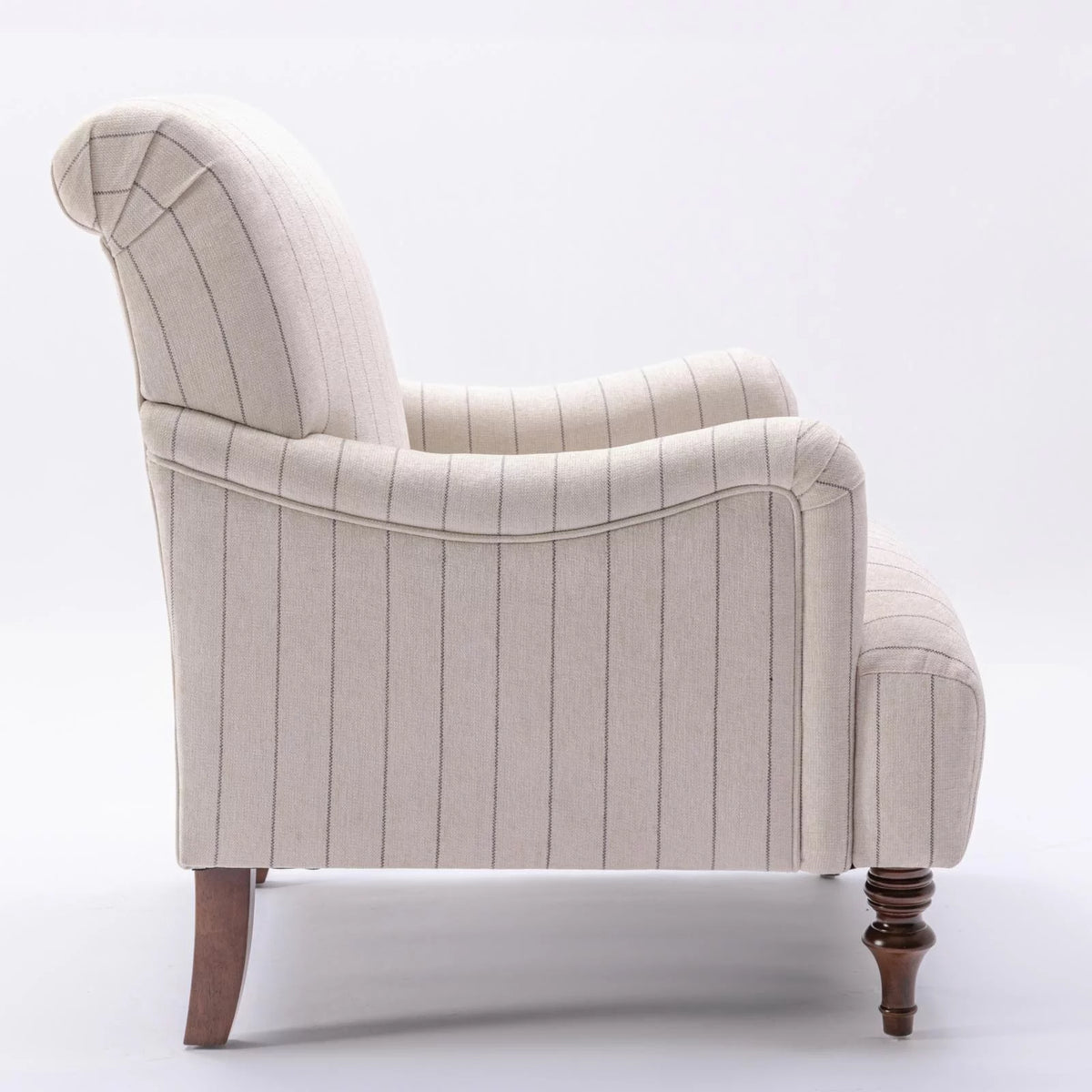 Beige Polyester Fabric Arm Chair O63731