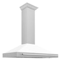 48 Inch Stainless Steel Range Hood with White Matte Shell A7264