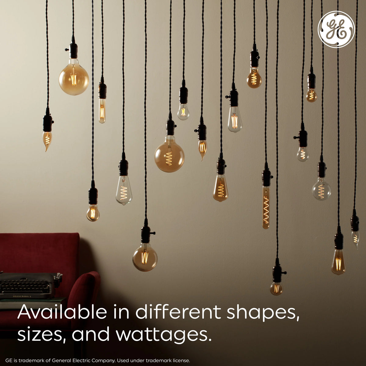 Vintage Style LED Edison Light Bulbs, Clear Glass, 2pk P7976