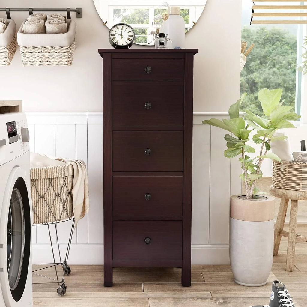 5-Drawer Storage Chest Tall Dresser F8548