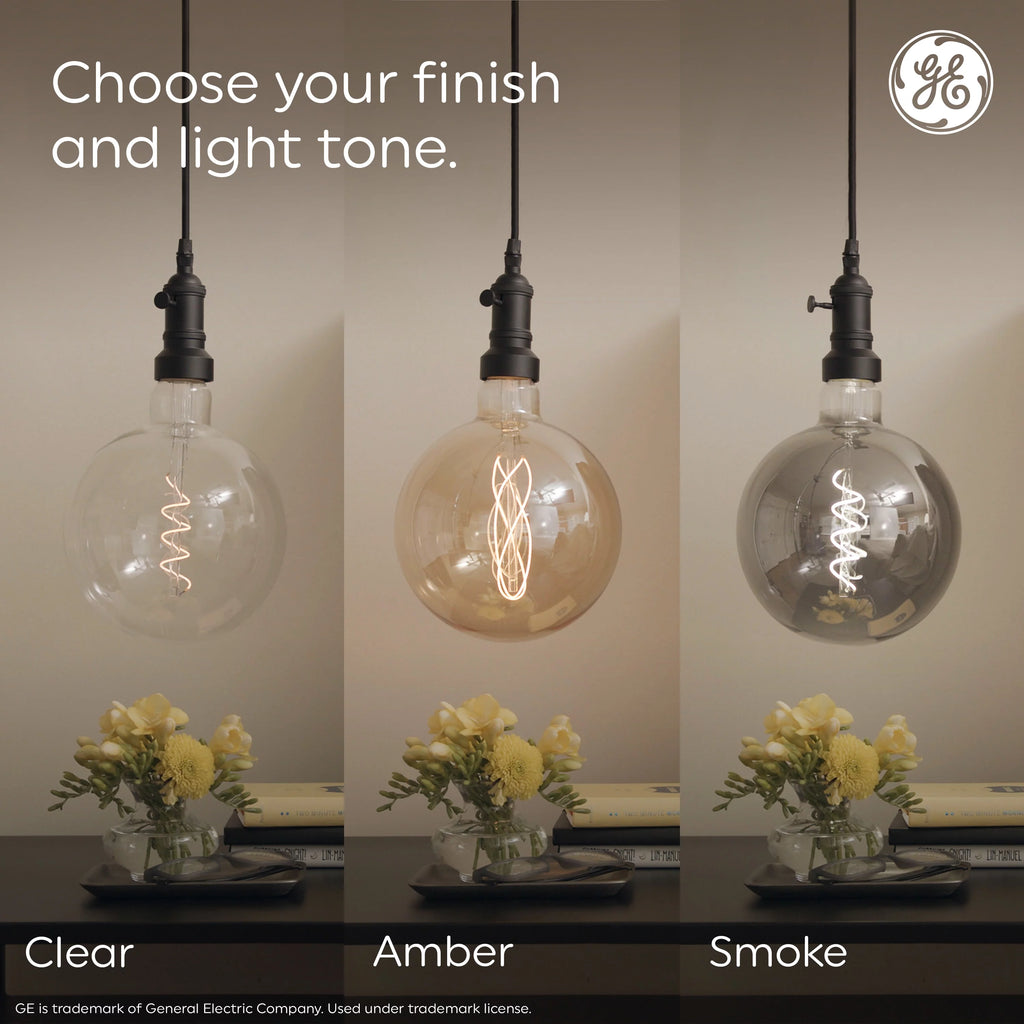 Vintage Style LED Edison Light Bulbs, Clear Glass, 2pk P7976
