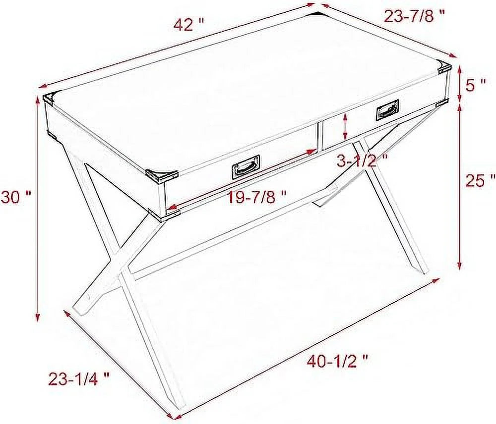 Small White Computer Desk with Drawer F3730