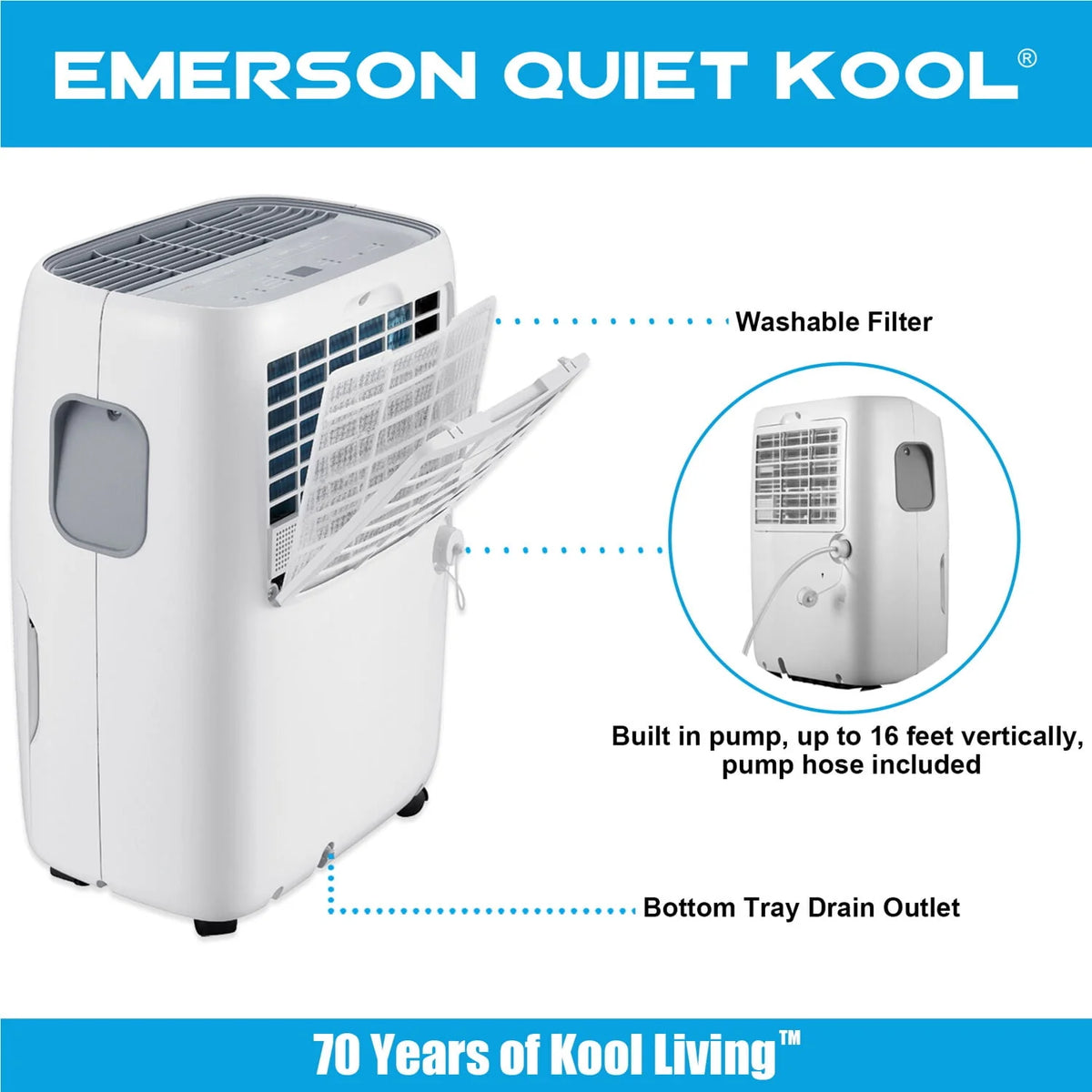 40 Pint Dehumidifier with Front-Access Collection Bucket & 24-Hour Timer G860