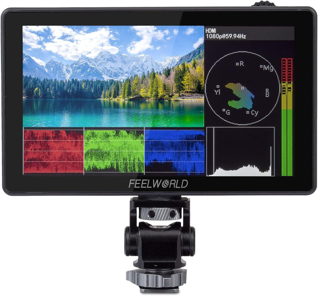 5.5 Inch 3000nits DSLR Camera Field Monitor Touchscreen 4K HDMI IPS W7612