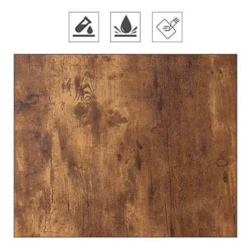 Rustic Oak 4 Piece Dining Table Set with Chairs and Bench Y36574