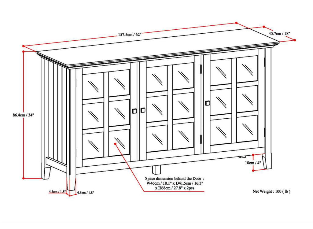 62" Storage Cabinet I868534