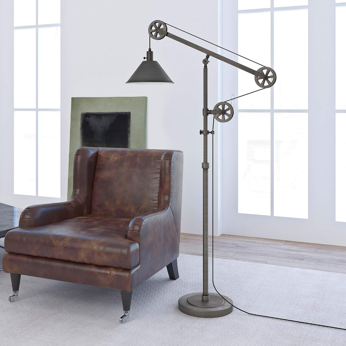 Aged Steel Floor Lamp C620905