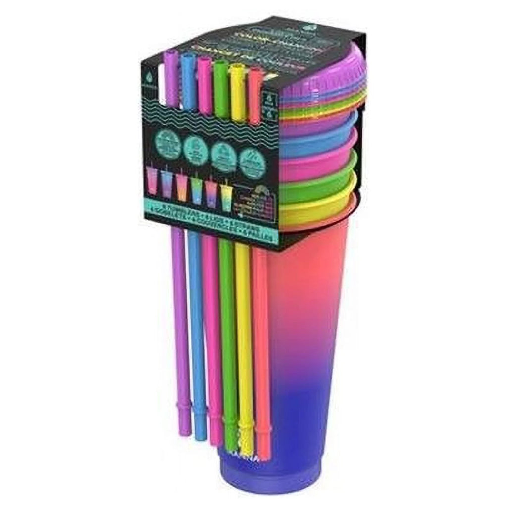 24 oz Color Changing Tumbler Lid & Straw Pack of 6 Z4963