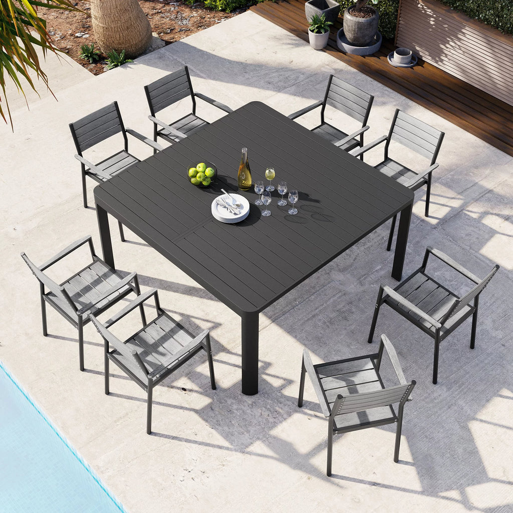 9 Pcs Aluminum Patio Dining Set V33979