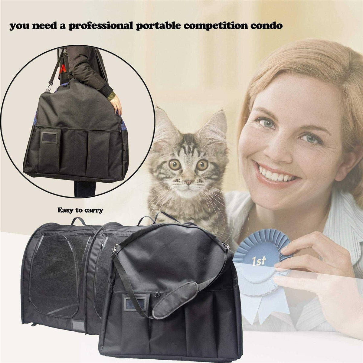 Portable Twin Compartment Cat Cage U263