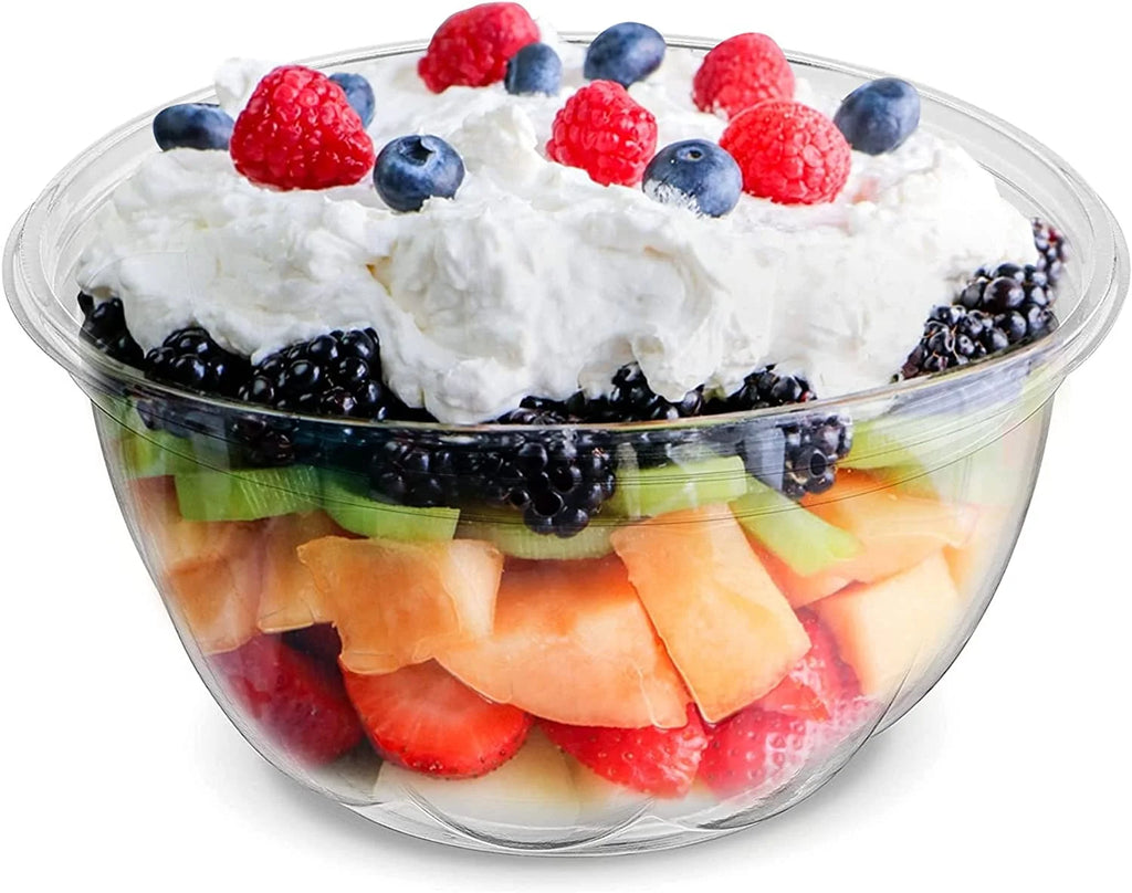 16 oz Clear Disposable PET Plastic Salad Container Pack of 30 L970787