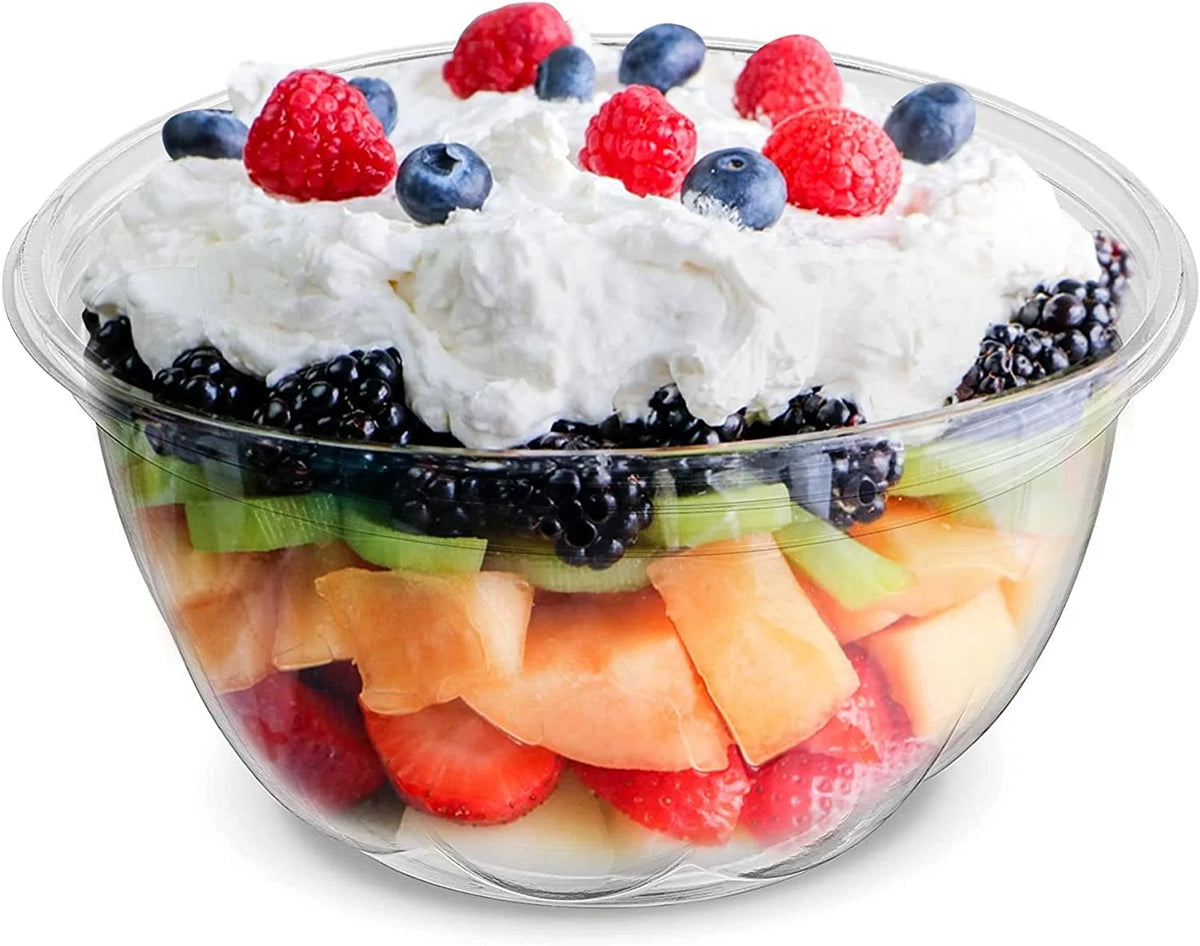 16 oz Clear Disposable PET Plastic Salad Container Pack of 30 L970787