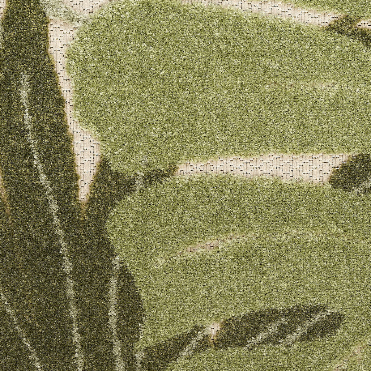 4' x 6' Ivory Green Area Rug P7258