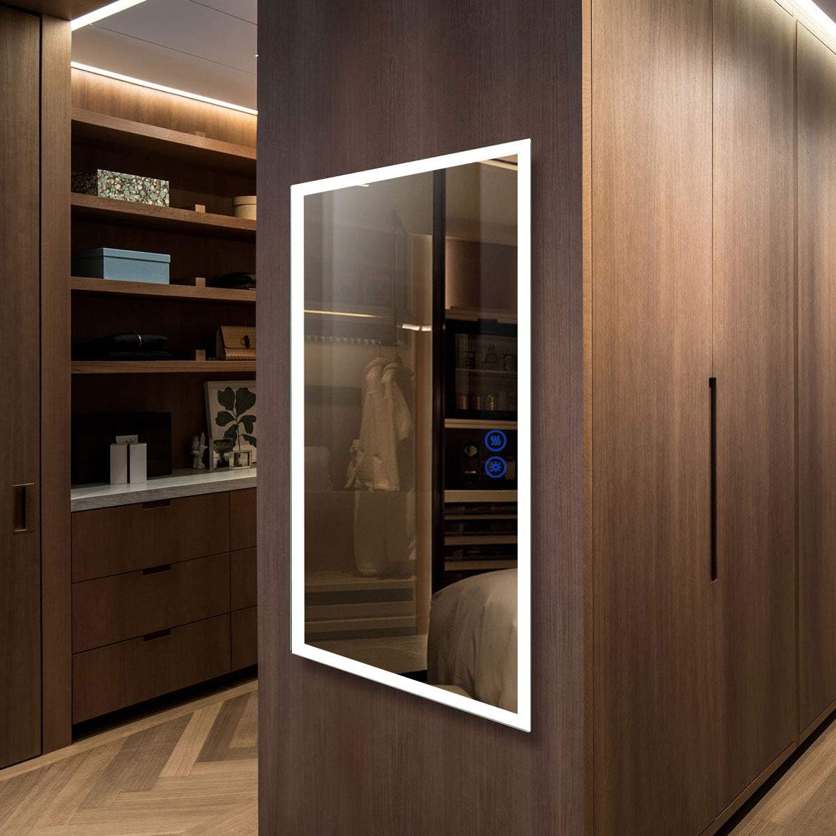55 x 36 in Dimmable LED Bathroom Mirror with Bluetooth T8570
