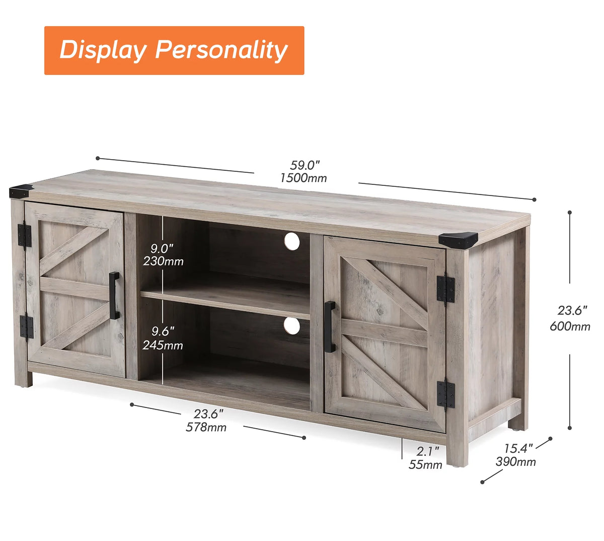 59 Inch Wood TV Stand D598330