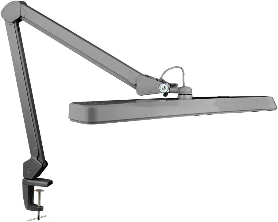 2,500 Lumens 30W LED Desk Lamp with Clamp, White D75039