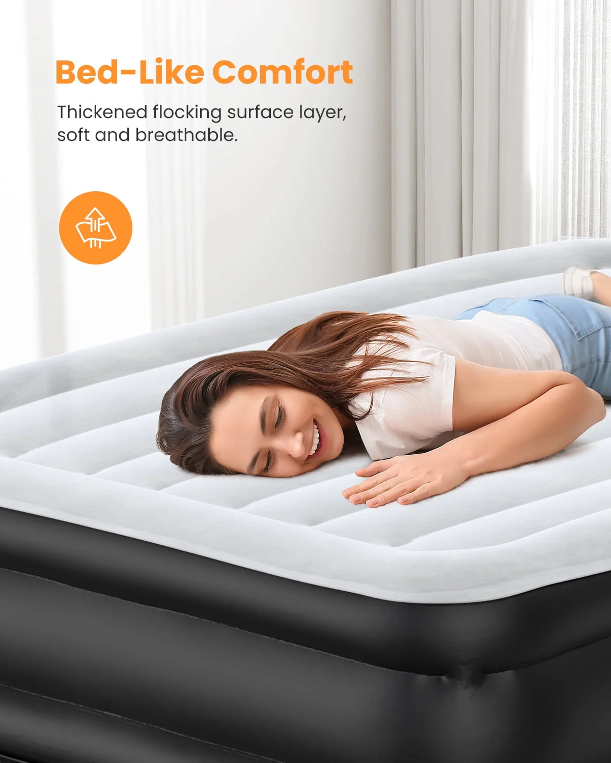 Full Size Air Mattress with Built-in Pump C8557