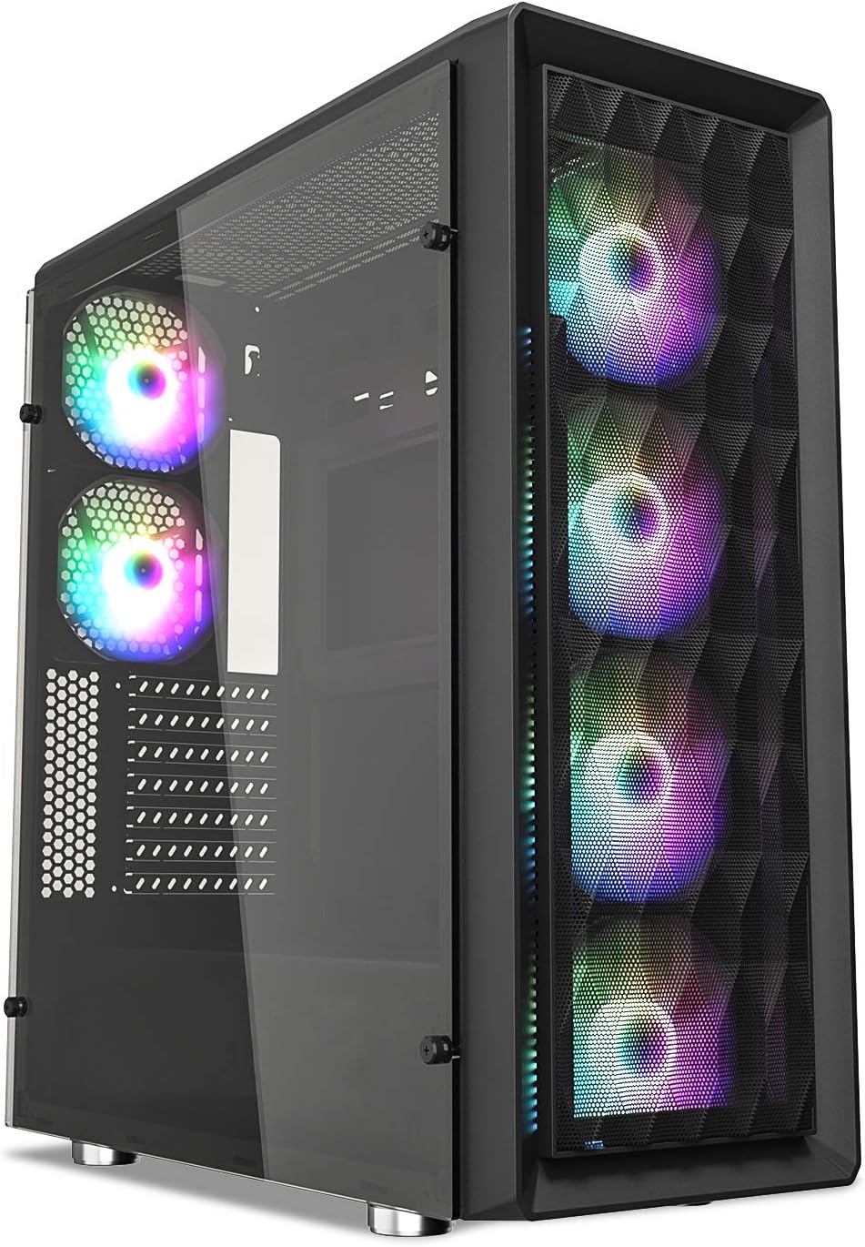 Mid-Tower ATX PC Gaming Case with Dual Tempered Glass J7488
