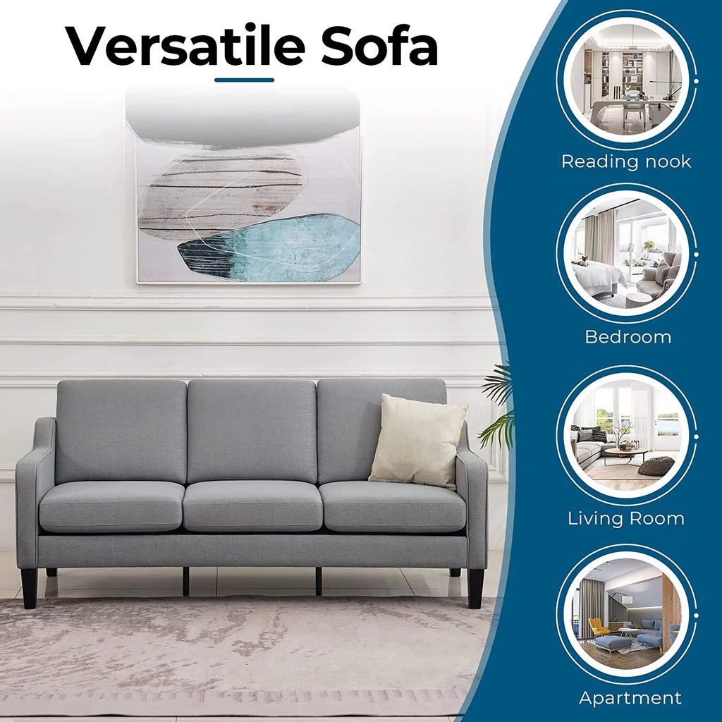 71" Mid-Century Modern 3 Seater Sofa L914114