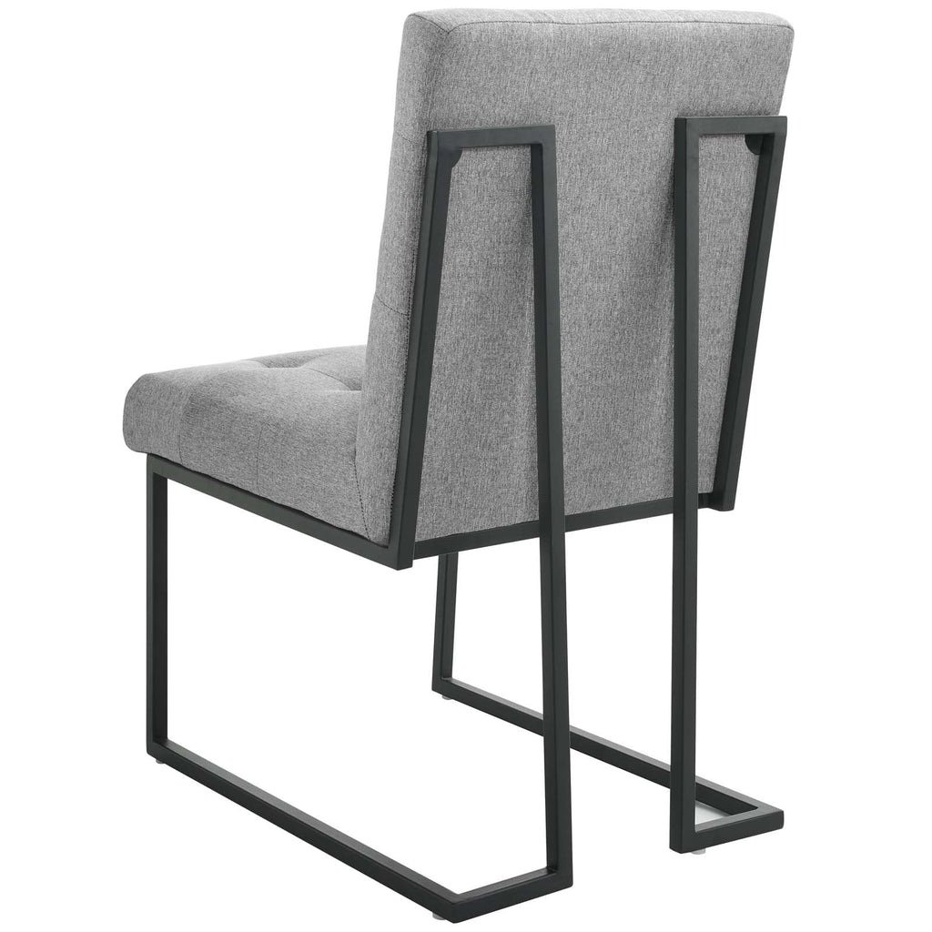 Black Grey Fabric Metal Dining Chair I50383