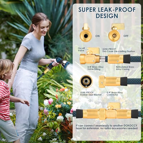 100 ft Flexible Non-Expanding Garden Hose with 10 Function Spray Nozzle N6523