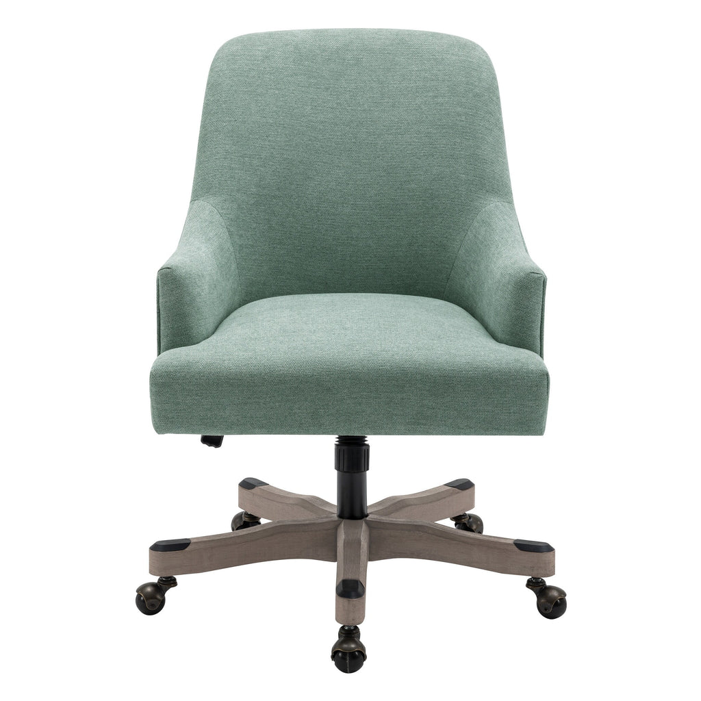 Mint Fabric Office Chair with Wood Base J5634