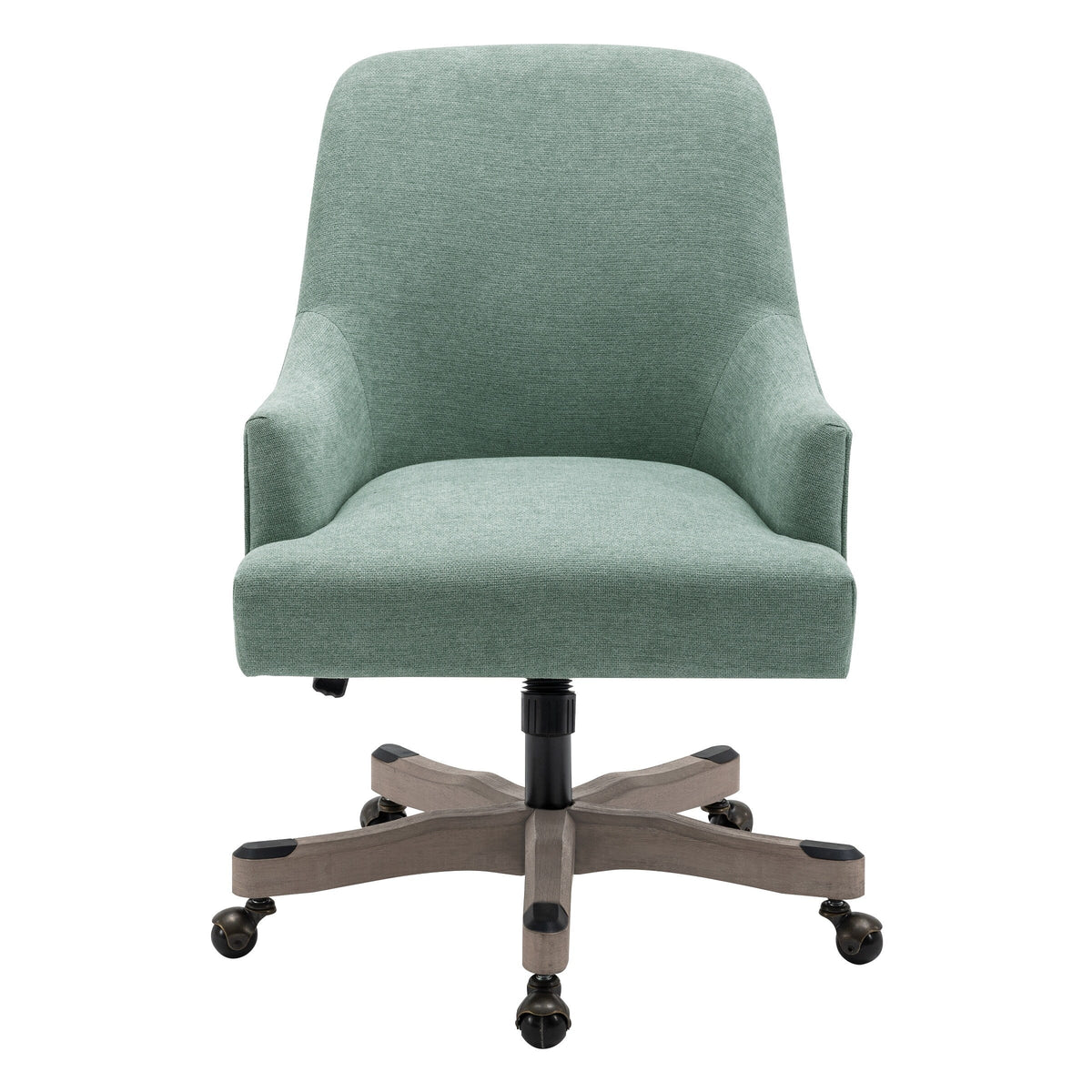 Mint Fabric Office Chair with Wood Base J5634