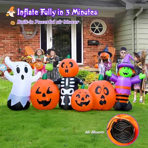 8 FT Halloween Inflatable Spider with LED E4190