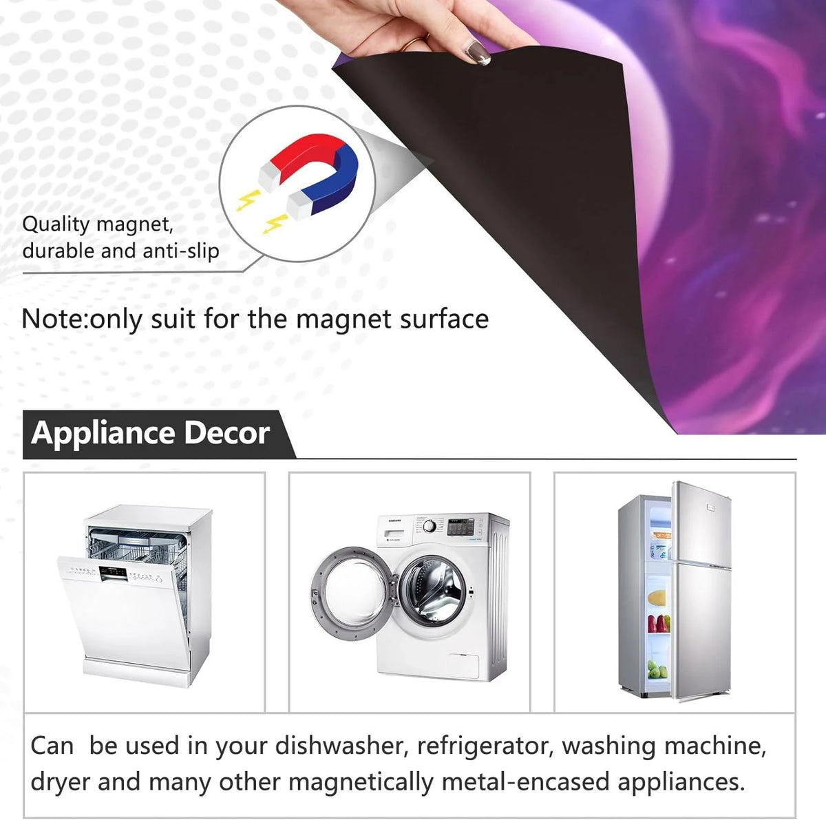 Magnetic Dishwasher Sticker 23in W x 26in H F9596