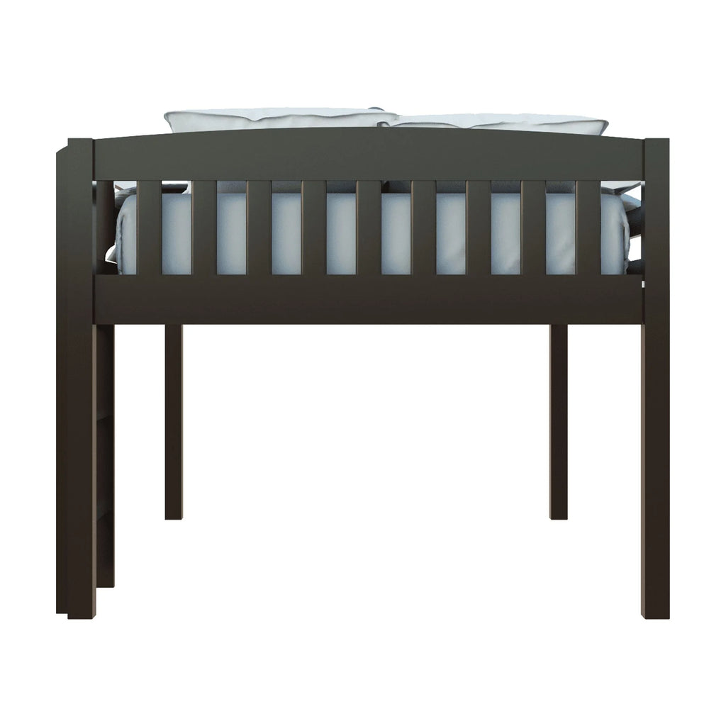 Dark Brown Solid Wood Full Size Loft Bed C163001