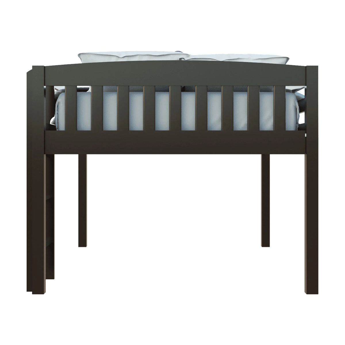 Dark Brown Solid Wood Full Size Loft Bed C163001