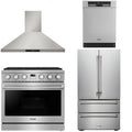 36 Gas Range, Range Hood, Refrigerator and Dishwasher P9033