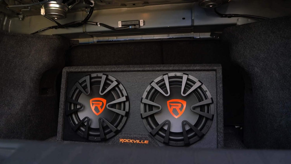 12 inch Vented Powered Car Subwoofer Enclosure 2000 Watt with 4 Gauge Amp Wiring Kit X69793