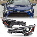 LED DRL Projector Headlights Assembly Pair Set Left+Right F297