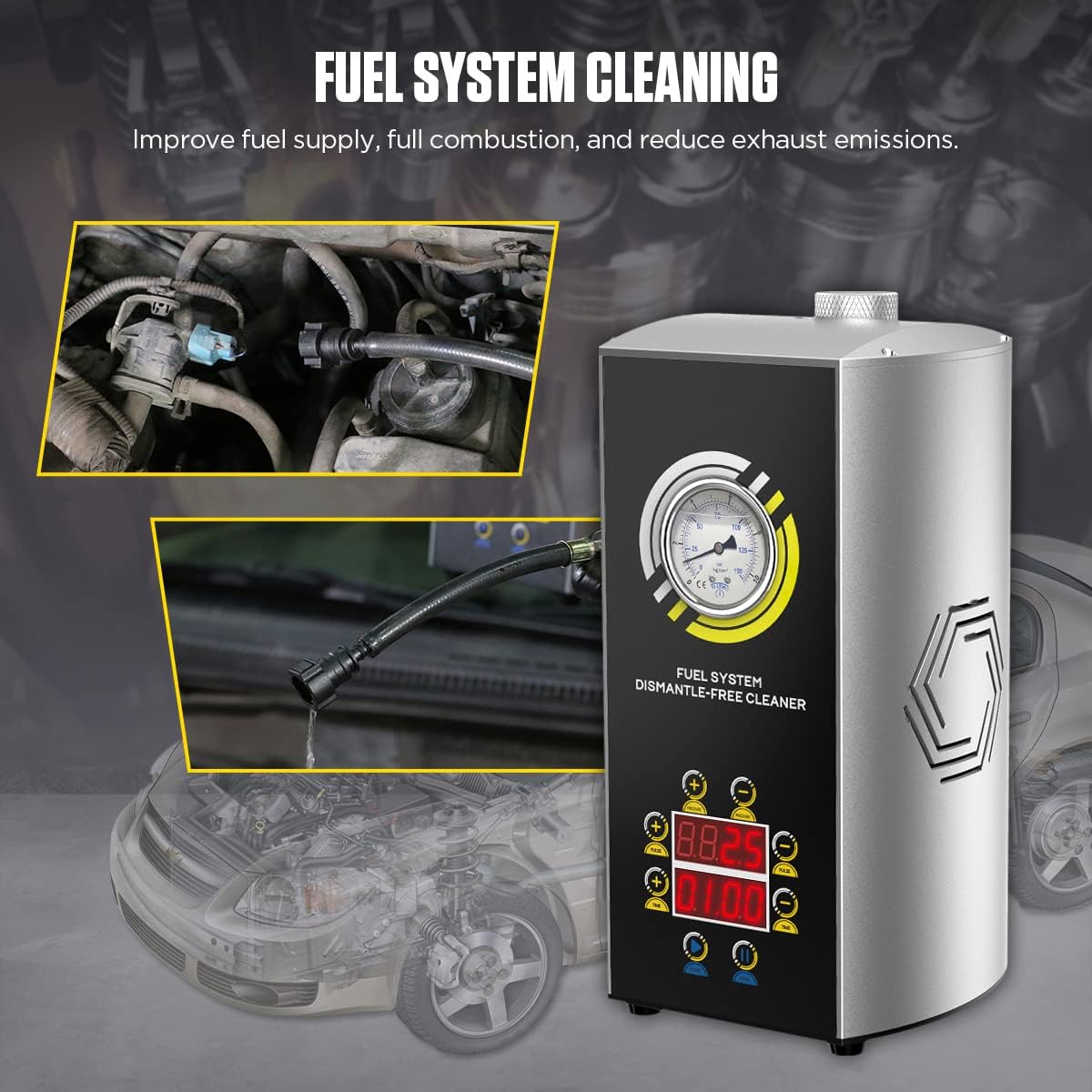 Car Fuel Injector Cleaner with Built-in Air Pump Y73652