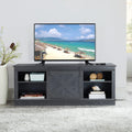 Grey Sliding Barn Door TV Stand with Storage Cabinet D576722