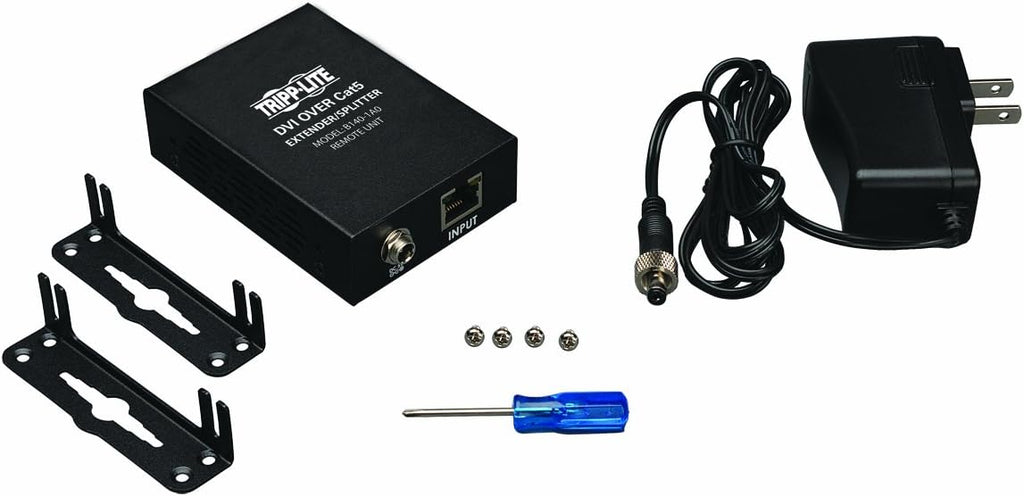 Black DVI over Cat5 / Cat6 Extender Video Receiver 1920x1080 at 60Hz U901