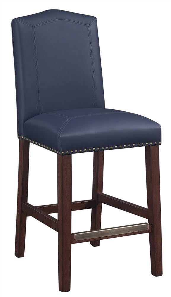 Navy Bonded Leather Counter Stool Z864