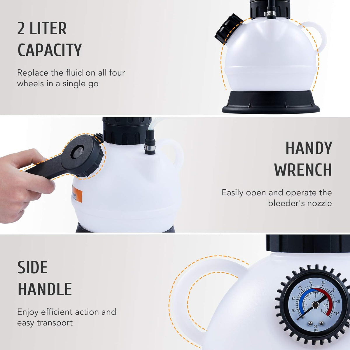 Brake Bleeder Kit with Hand Pump and Adapter O5112